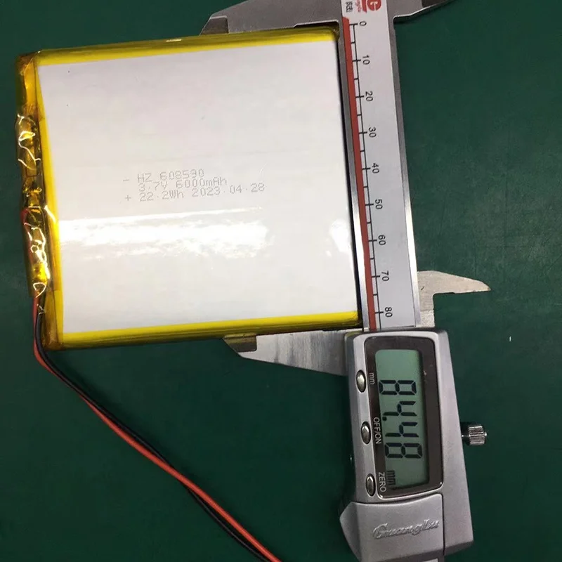 Factory 608590 lipo 3.7v 22.2wh 6000mah battery rechargeable power bank battery