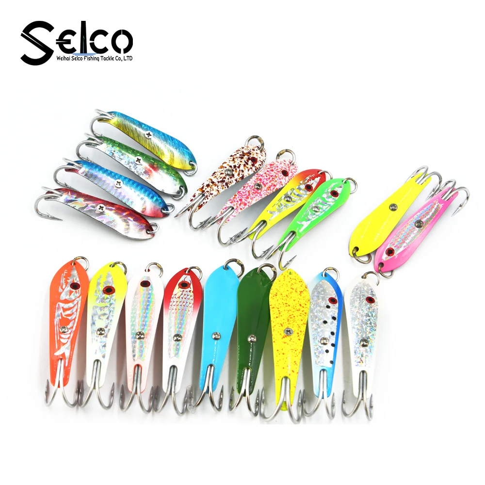Selco New Design Double hook drone spoon fishing lure