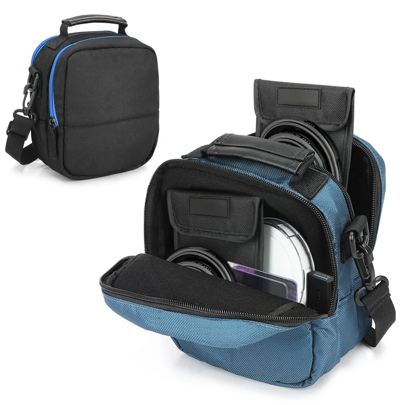 Digital Camera Accessories Shoulder Pouch  Unisex Camera Lens Filter Bag  with Fashion Zipper Closure Type
