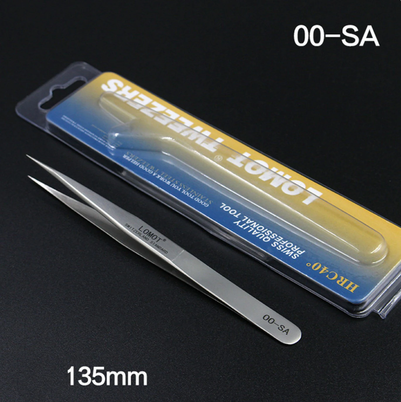 AA-SA ESD пинцет AA прямой (очень тонкий наконечник) Высокоточный Пинцет из нержавеющей стали