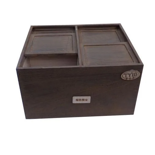 
High quality custom size kitchen rice box wooden box wood storage box 