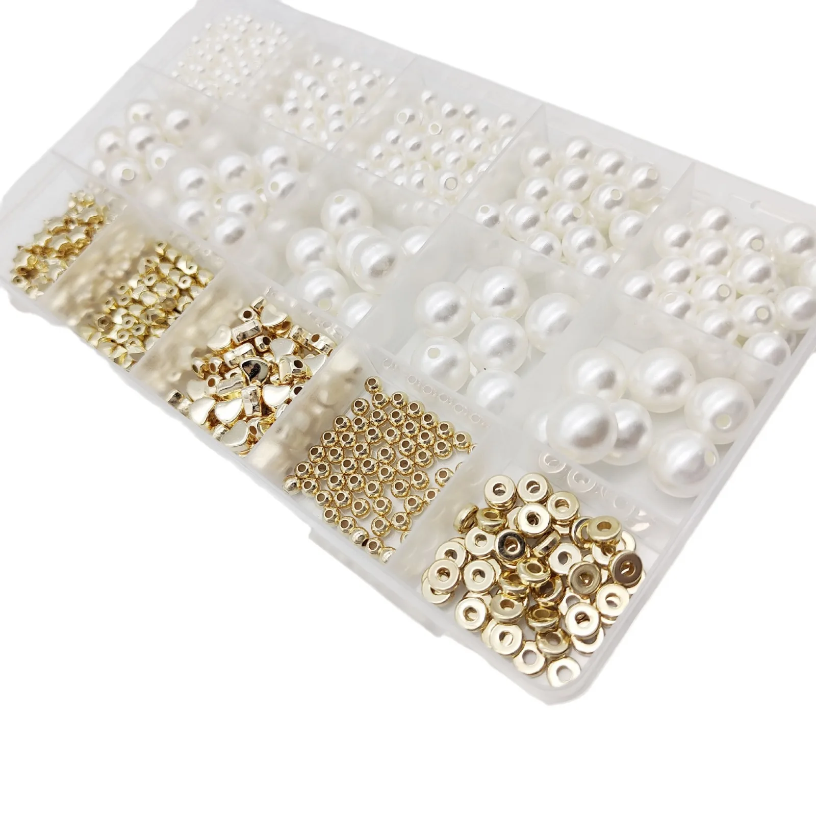 Wholesale Amazon best-selling 15 grid 720 piece boxed pearls, used for DIY jewelry necklace jewelry production
