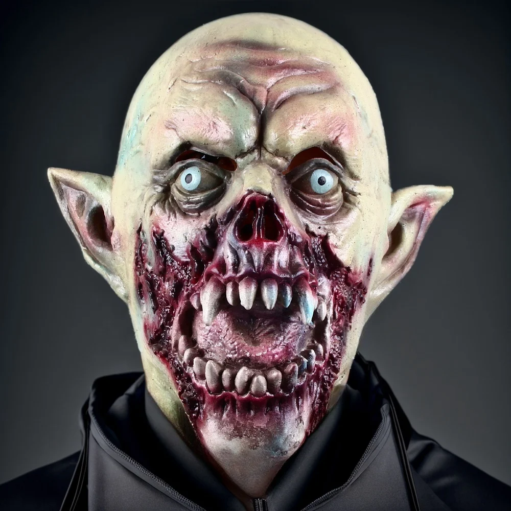 Vampire Mask Scary Dracula Monster Latex Mask Halloween Costume Party Horror Demon Zombie Cosplay Props Novelty Costume Party