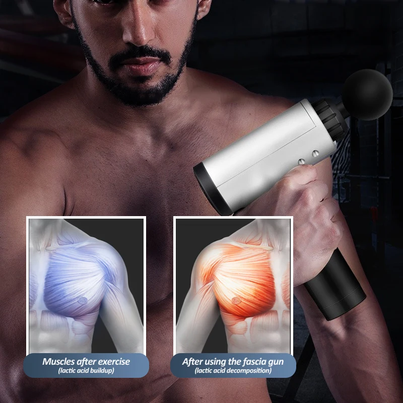 Deep Muscle Massage Gun Relax Portable Fascia Gun Machine Lcd Display Percussion Massage Body Massager 99-speed Control