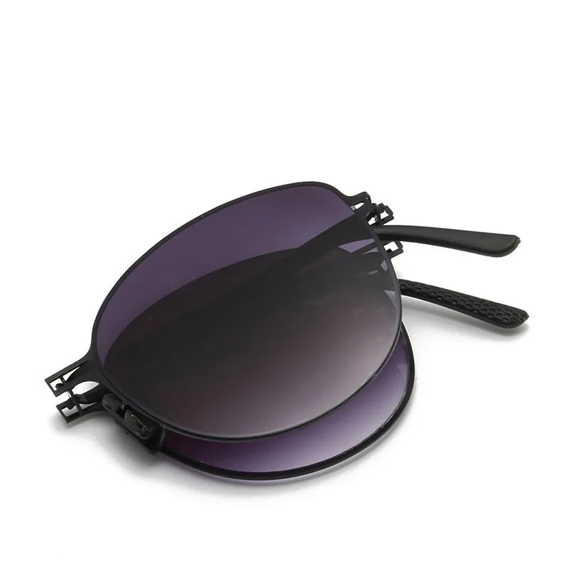 New design portable trendy gradeint folding sunglasses foldable men women eyeglasses