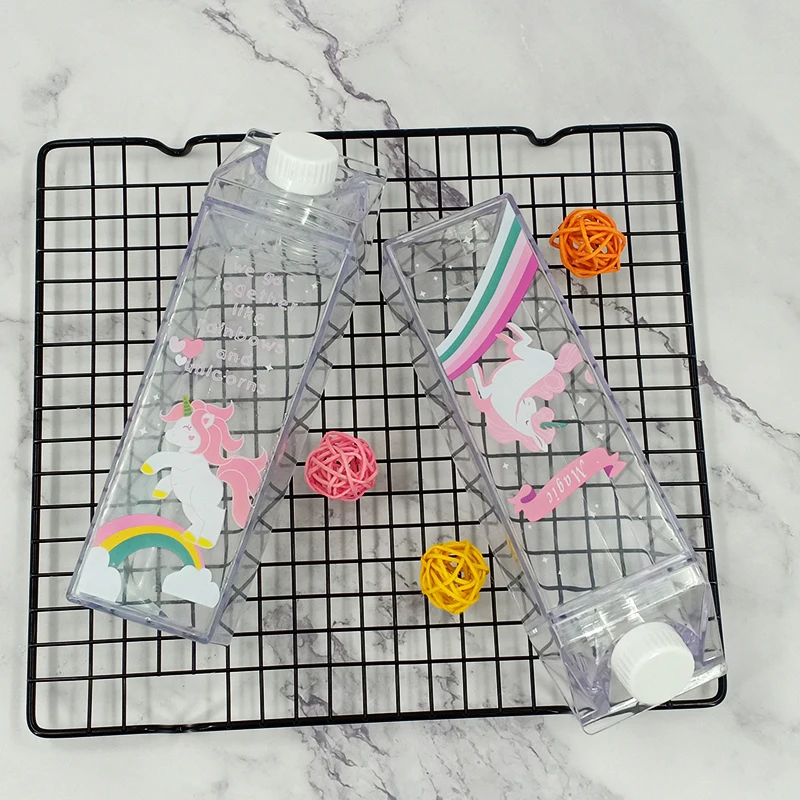 
Wholesale Custom 1 Liter Plastic Fancy Drinking Milk Carton Water Bottle Plastic Mineral Water Bottle 