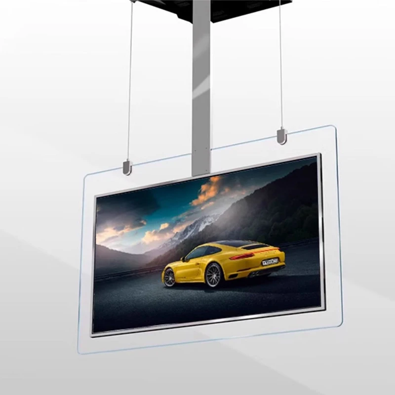 Hanging Dual Screen Digital Signage Advertising Display Transparent OLED HD Screen