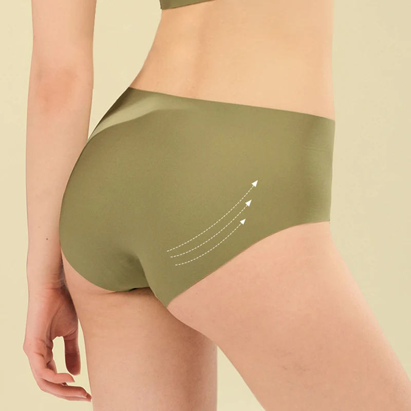 Breathable Comfortable Quick Dry Free Size Ropa Interior Mujer Mid Waist One-piece Seamless Briefs
