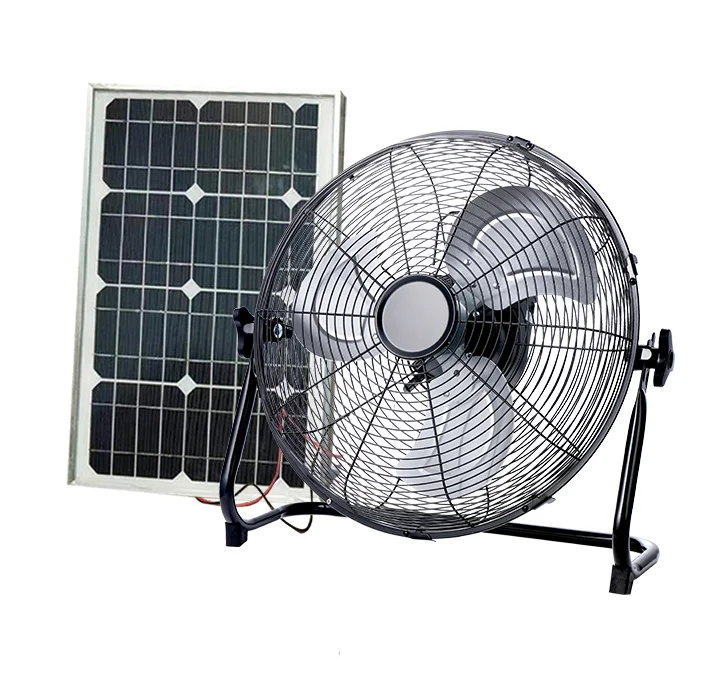 Zhongshan home appliance 20 inch STEP-LESS speed  copper motor high CFM high velocity 24v dc solar fan