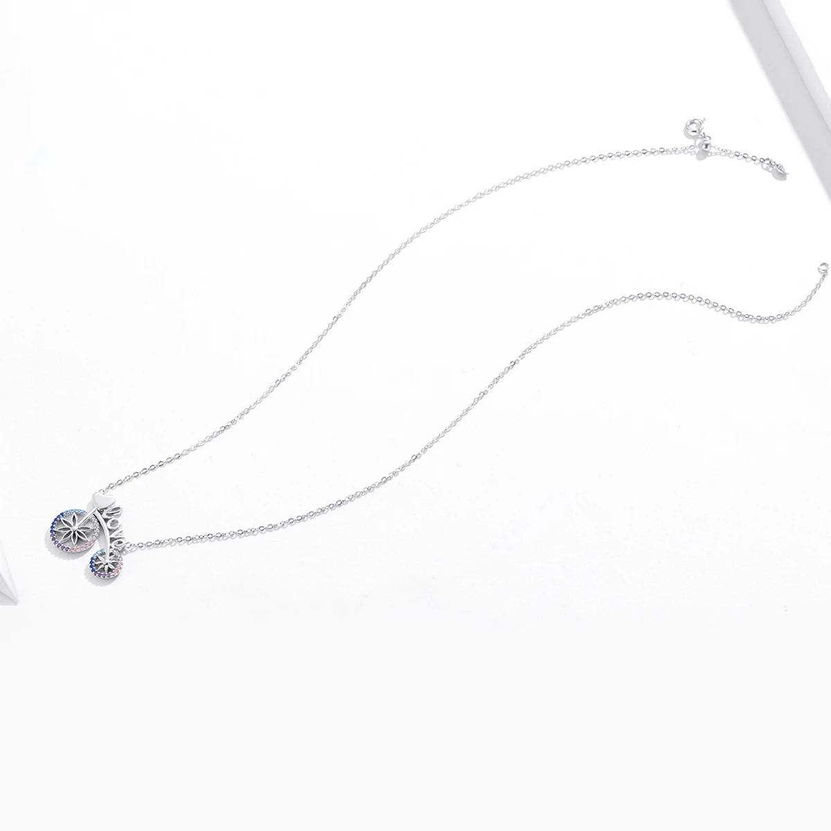 
product amazon Wholesale Fashion Jewelry, cute animal bike design colorful cz diamond silver 925 fashion jewellery 