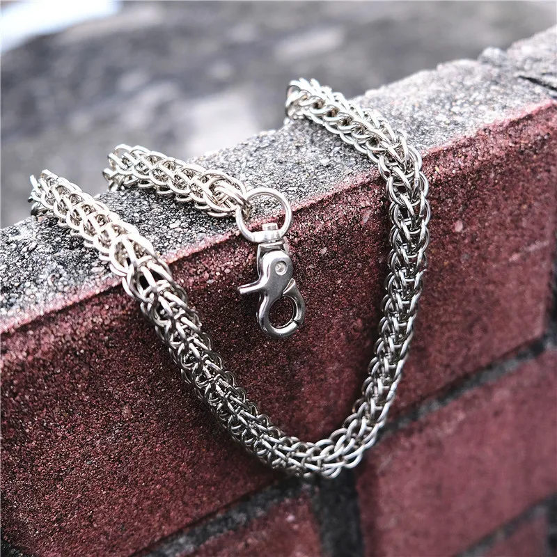 RW Fashion Punk Gothic Pocket Skull Chain Layered Skirt Jeans Pant Wallet Biker Trouser Metal Belt Link Chain for Men Woman Gift