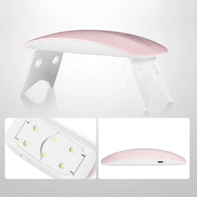 Destly Mini USB UV LED Nail Lamp With 6pcs Lamp Beads 45s 60s Mouse Nail Dryer For All Gel Nail Polish