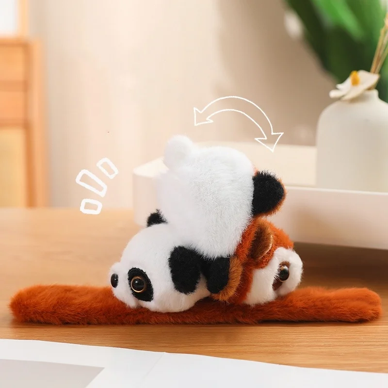 2024 New Custom Plush Toy Plush Forest Animal Hand Clap Bracelet Pat Belt Slap Fox Panda Capybara Raccoon Monkey Bracelet