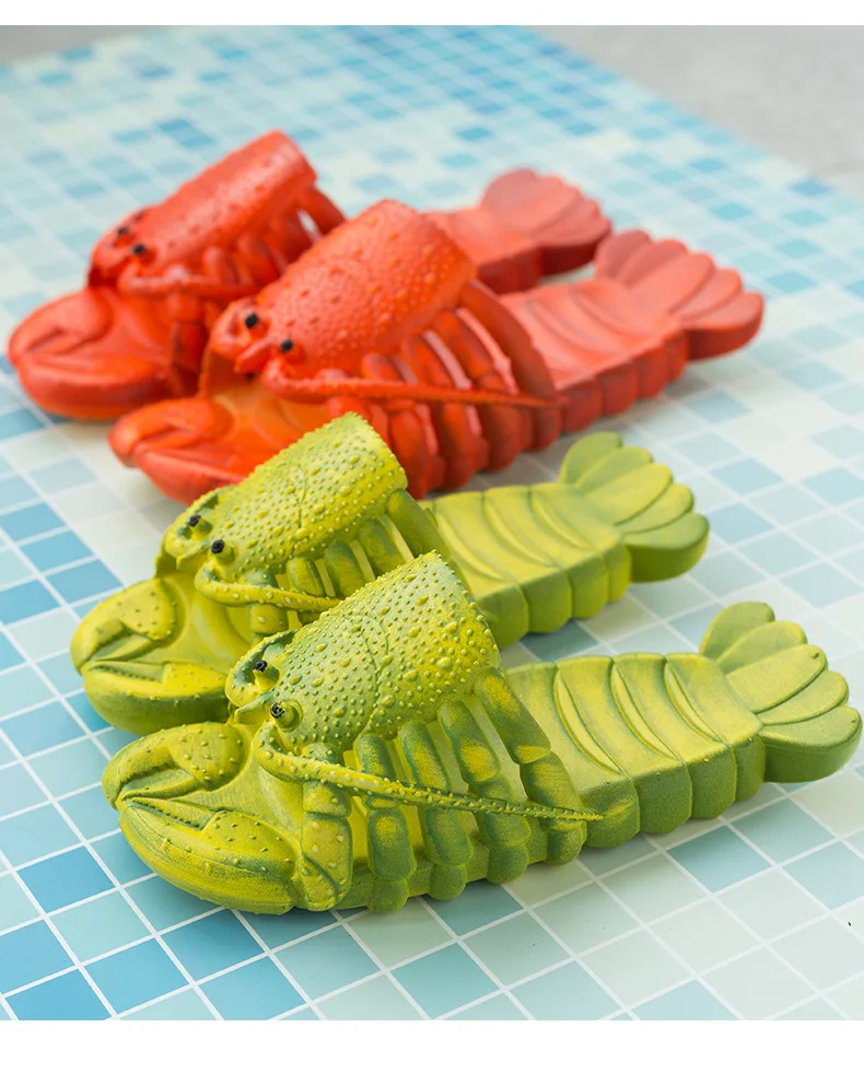 Funny Lobster Flip flops Sandals Slippers Pool Beach Party Slipper for adult  Kid