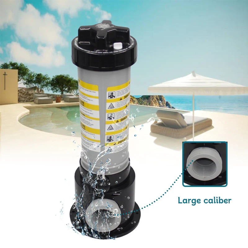 New Product Black Outdoors Strong Versatility High Efficiency Floating Pool Chlorine Dispenser