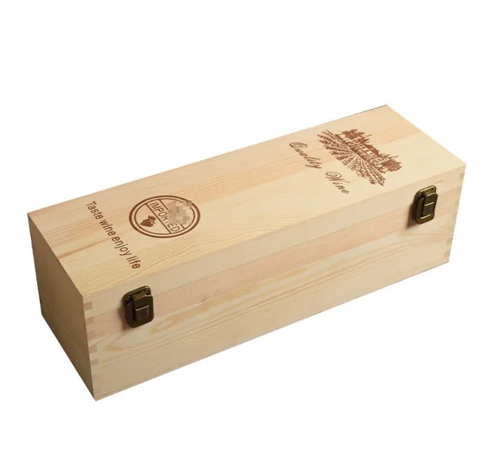 Custom luxury wooden single bottle wine red wine wooden box high-grade wooden gift box