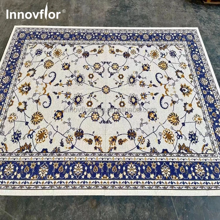 Современная ковровая плитка с принтом на заказ от производителя, Цветочный Нейлоновый материал, подложка из ПВХ от производителя