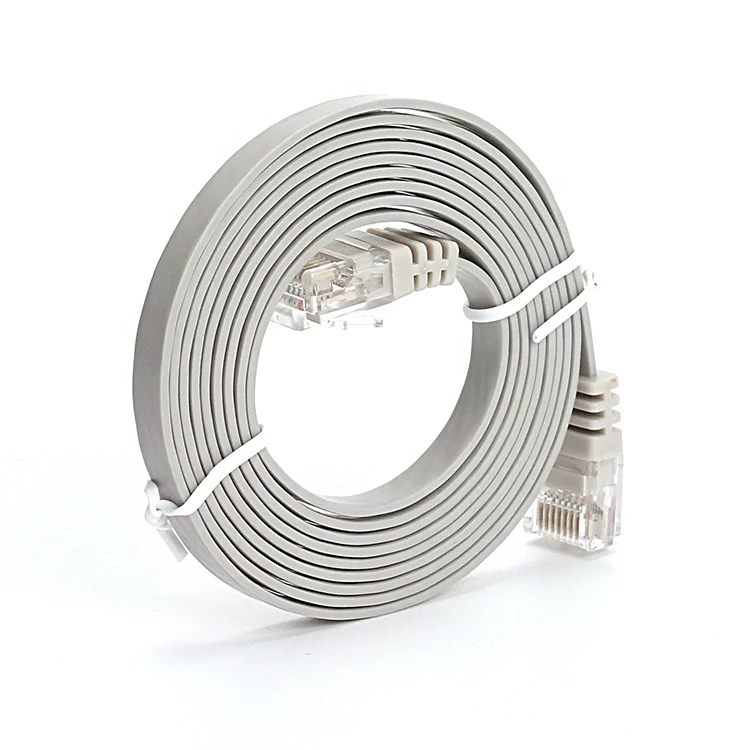 Cat8 Gold plated RJ45 26awg Pure Copper Flat Wire FTP Cat 6 Ethernet Cable Cat7 Patch Cord Network Cable