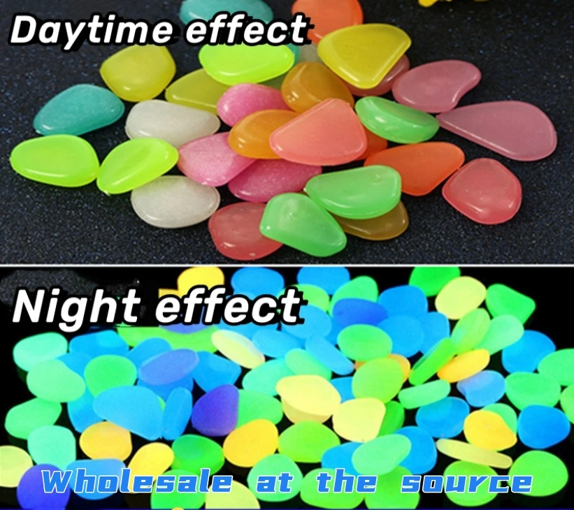 2cm luminous stone, crystal fluorite, aquarium landscape luminescent stones, fluorescent pebbles factory wholesale