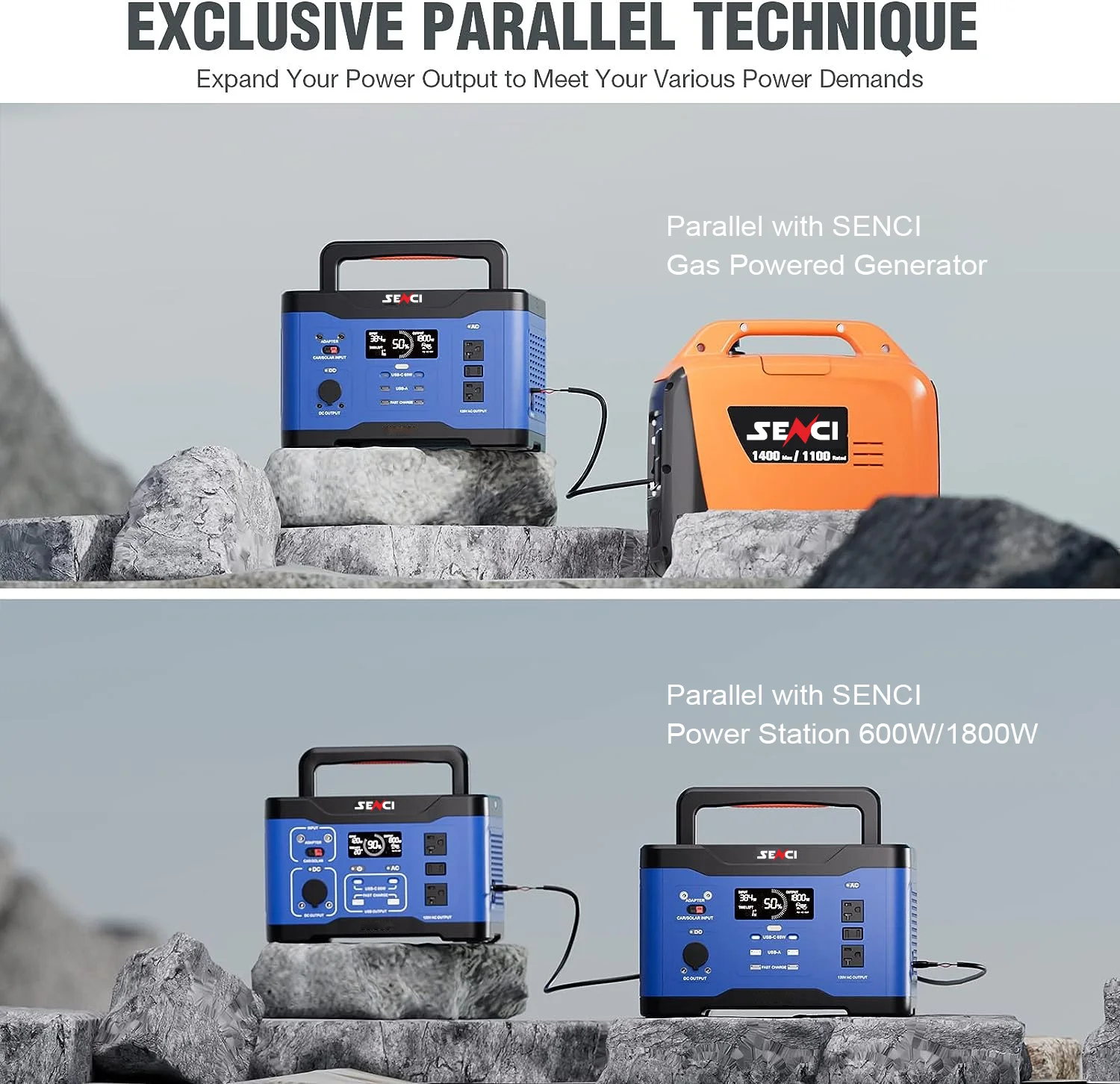 senci 1800w Rechargeable Senci group battery backup power 1800w atx power bank power station