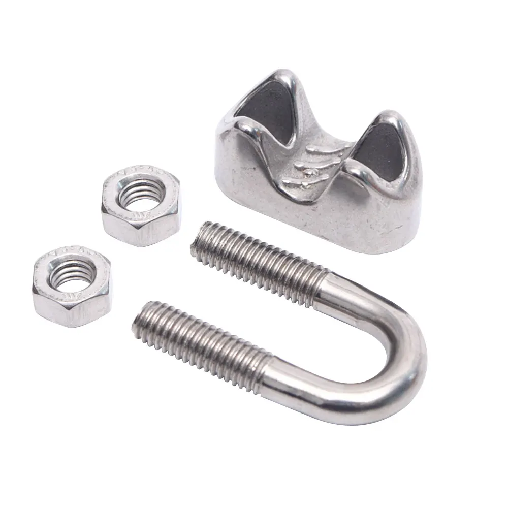 Din741 304 316 stainless steel wire rope clip clamp for wire rope and cable