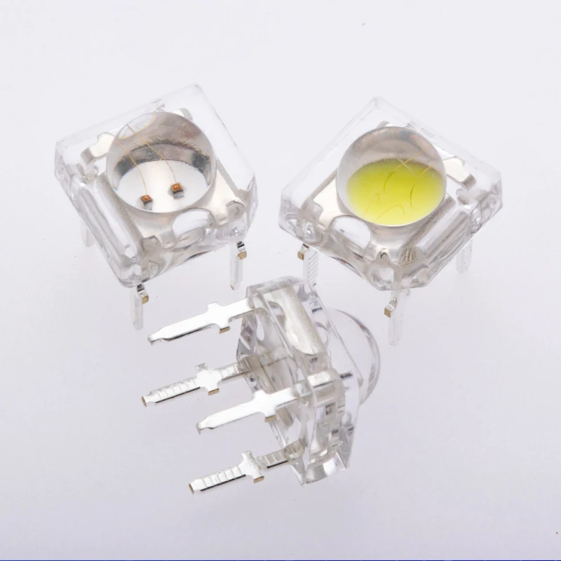 led diode manufacturing high brightness two chips 100% gold wire super flux led