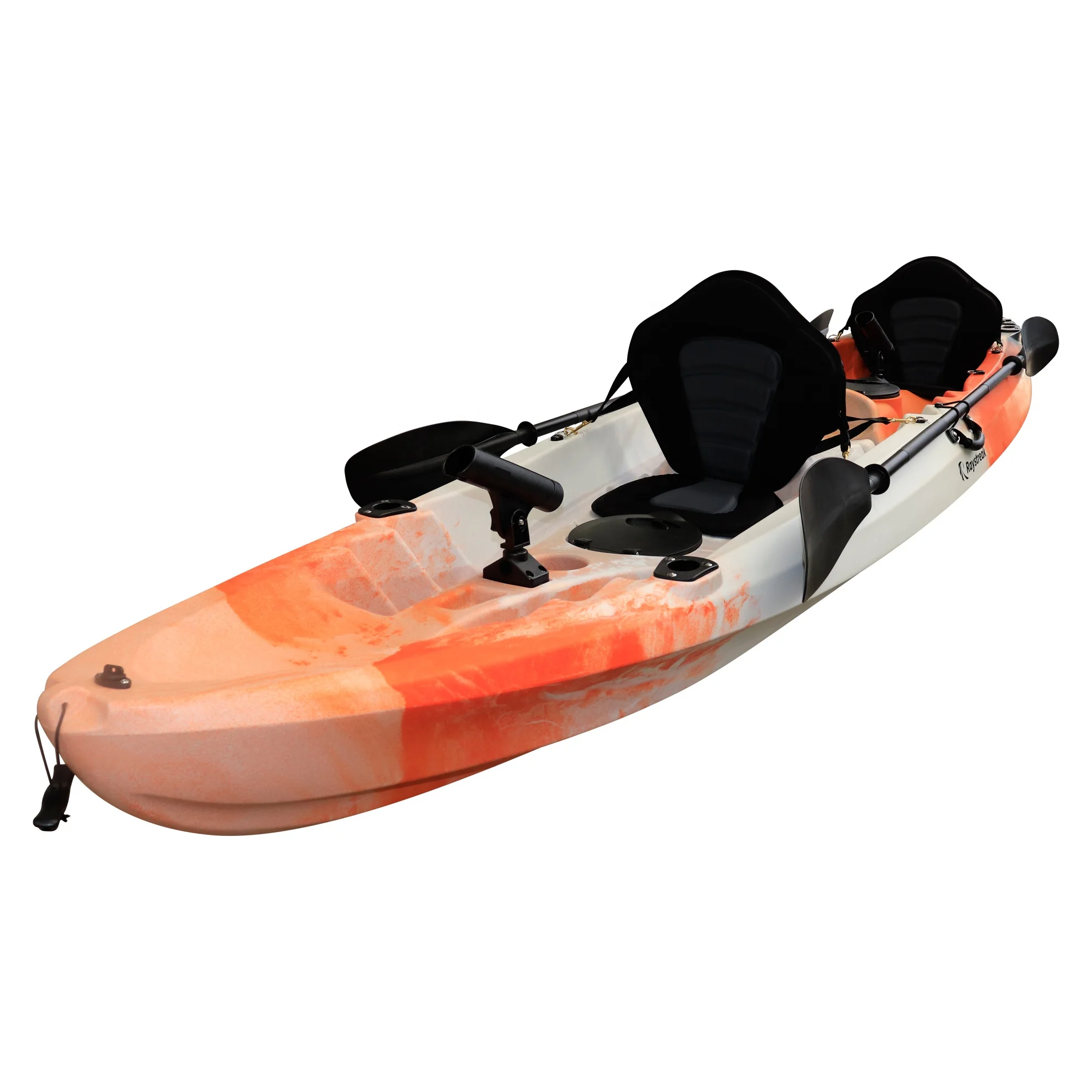 3.7M 12ft family tandem kayak 2 persons Seater sit on top seat kayak with double paddle fishing kayak for outddoors