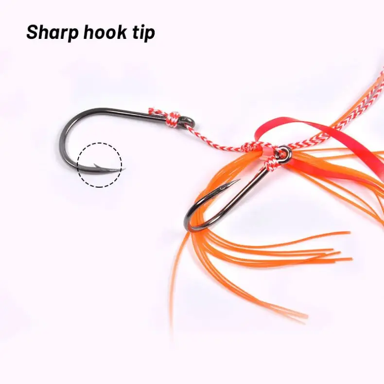 Free Samples Wholesale High Carbon Iron Hook Silicone Wire Buzz Bait BKK Double Hook For Sea Fishing