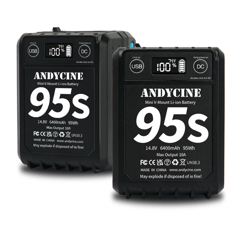 JingYing 6400mAh 95Wh 14.8V professional camera stabilizer monitor photography studio lighting v mount battery