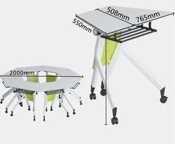 HYZ-49-4 escritorios de oficina office furniture modern  conference table and chair  folding desk  foldable table  folding table