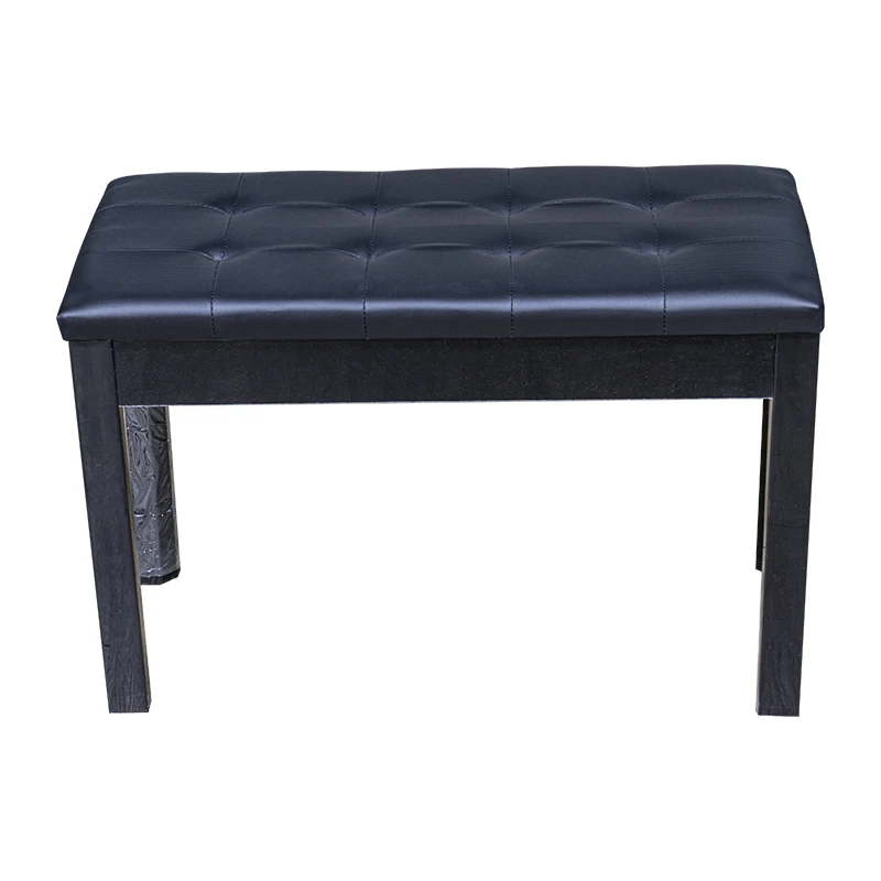 High quality hot selling black / white double piano stool with storage space