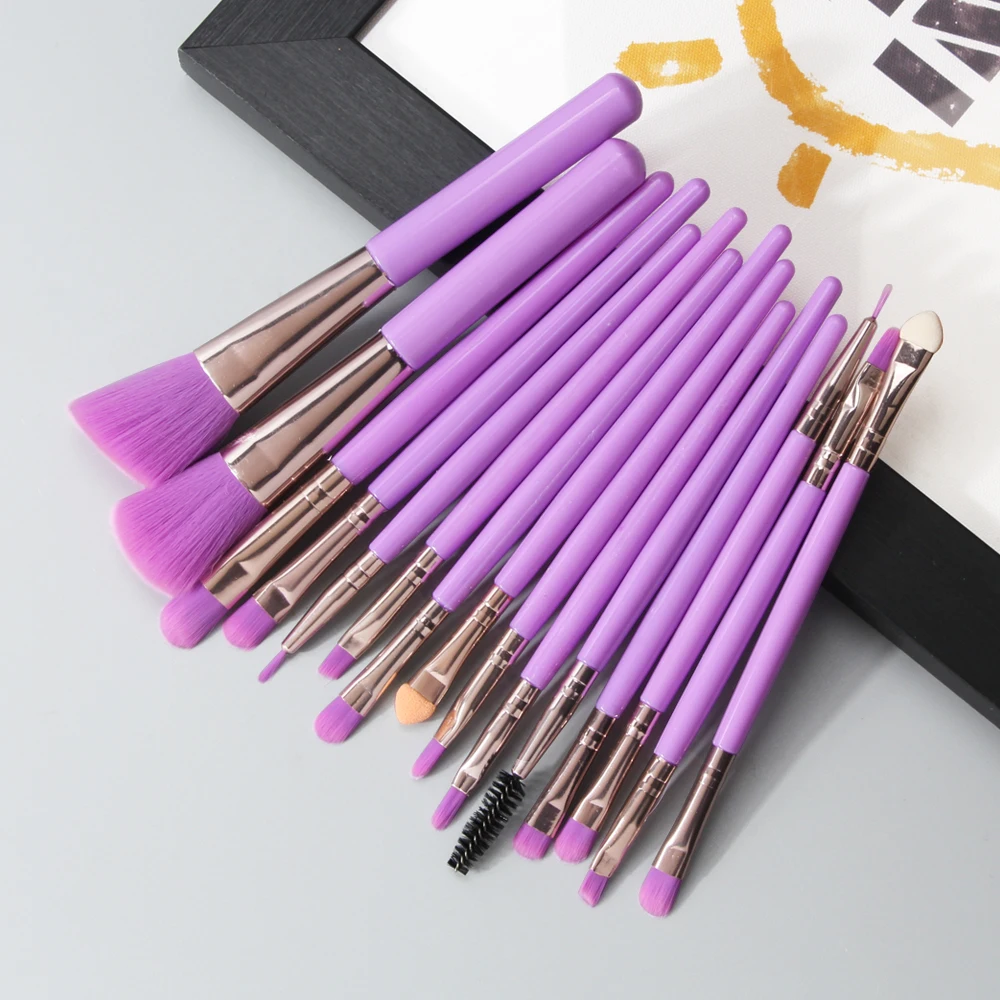  20Pcs Free Sample Multicolor Low MOQ Cheap Eyeshadow Eye Professional Makeup Brushes