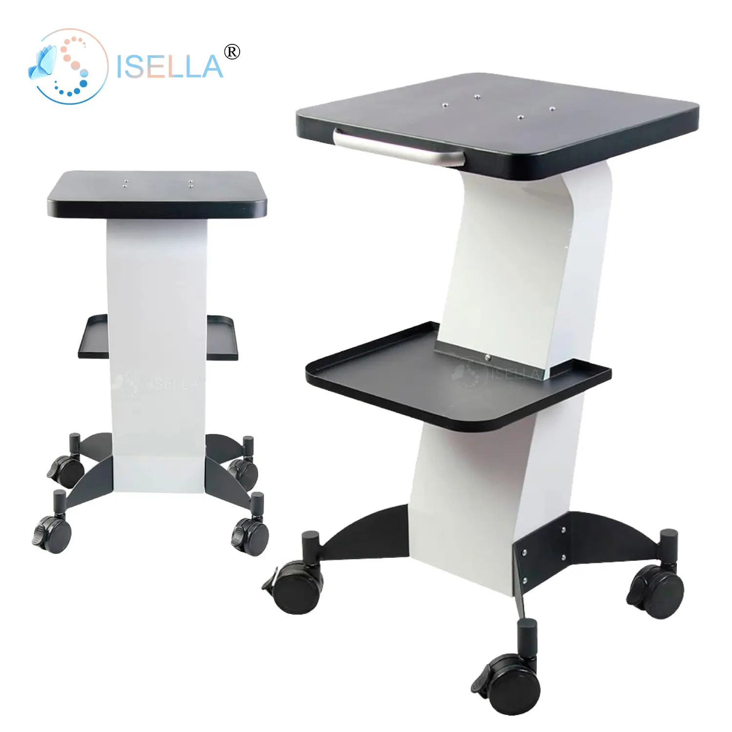 ISELLA T06 Beauty Trolley Moveable Salon Rolling Trolley Cart With Tray
