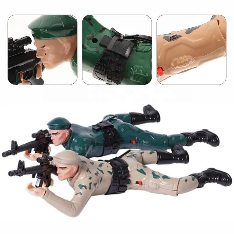Low Price Creeping Forward Figure Toy Electric Crawling Soldier Toy Music Lighting Climbing Toy