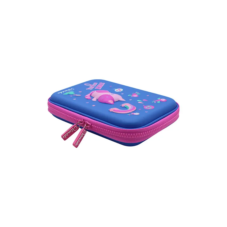 Custom Logo Brand Pencilcase Personalized Pu Pencil Box Stationary Pencil Case With Zipper