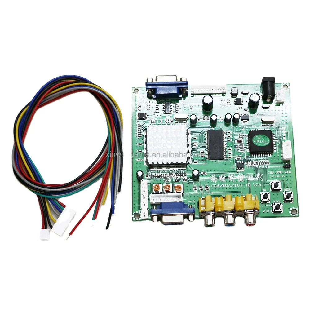 GBS8200 аркадная игра CGA/YUV/EGA/RGB сигнал на VGA HD LCD видео конвертер плата выход монетоуправляемый игровой слот pcb
