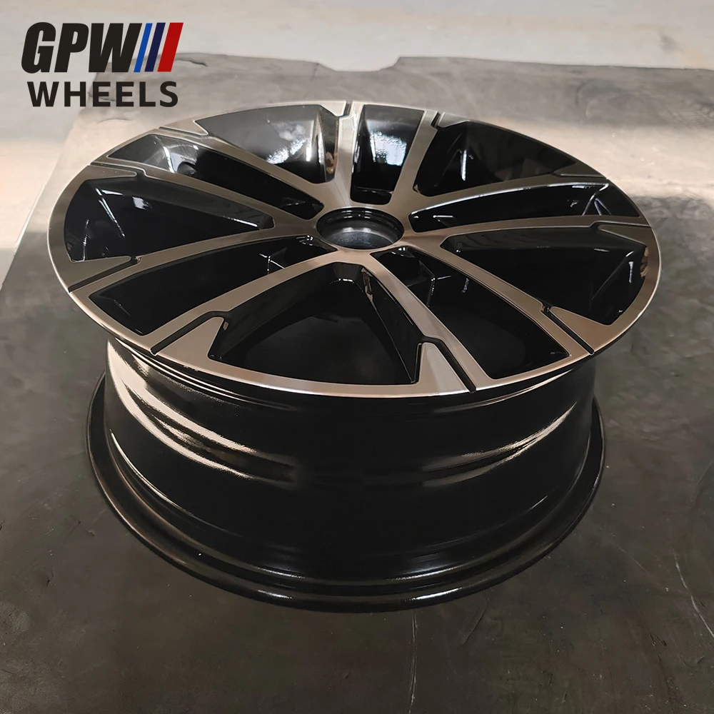 GPW 15*6.0 /16*7.0 Inch 5*100/112 Pcd Black Machine Face Alloy Wheels Passenger Car Wheels 16Inch Car Wheels Aluminum Rims