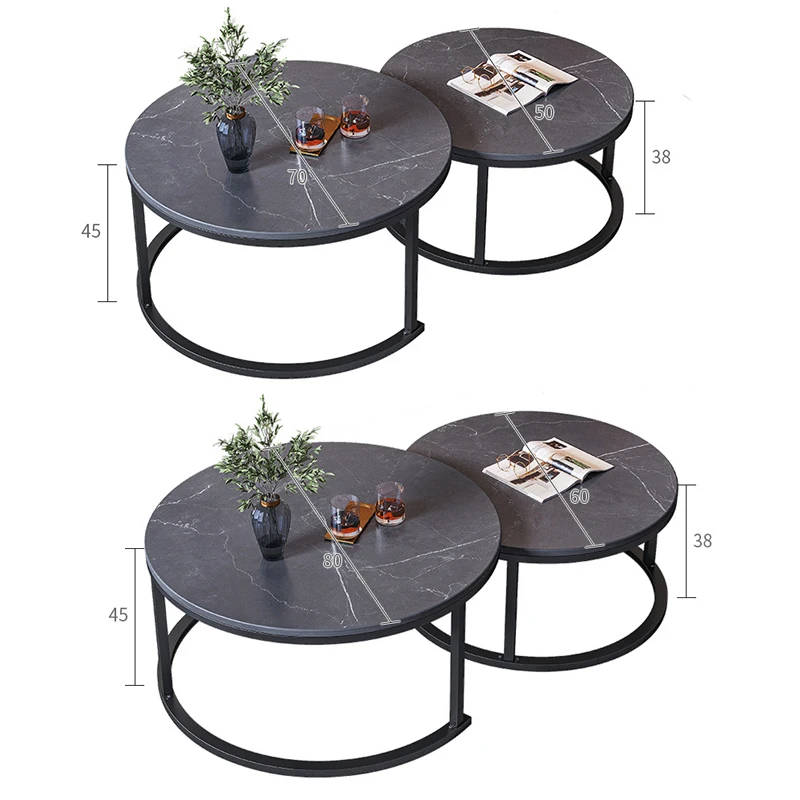 New Design Wooden Coffee Table Wire Coffee Table With Metal Frame Living Room Furniture 2 Tiers