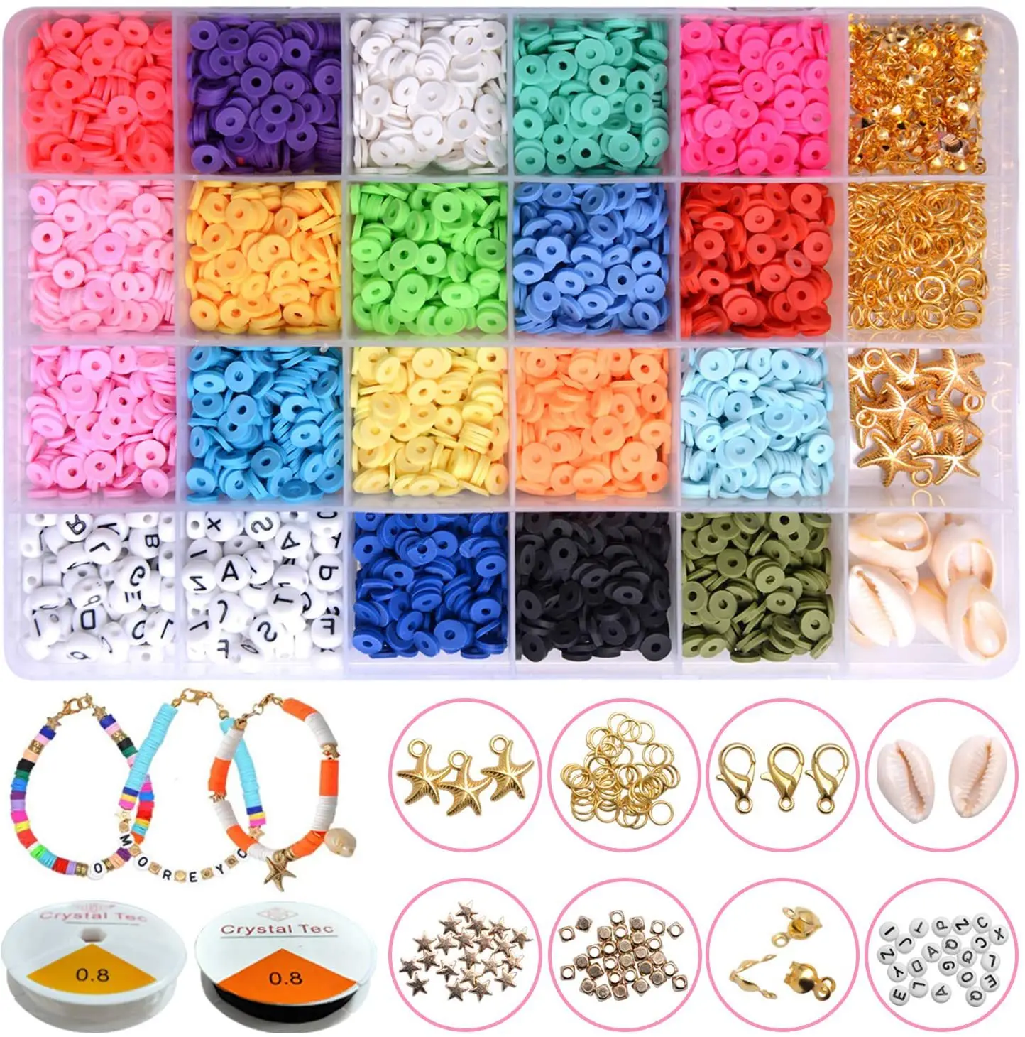 Shangjie OEM joyas Женские аксессуары ювелирные изделия для подарка богемные смешанные цвета 6 мм бусины DIY Ювелирные PC 368 шт буквенные в