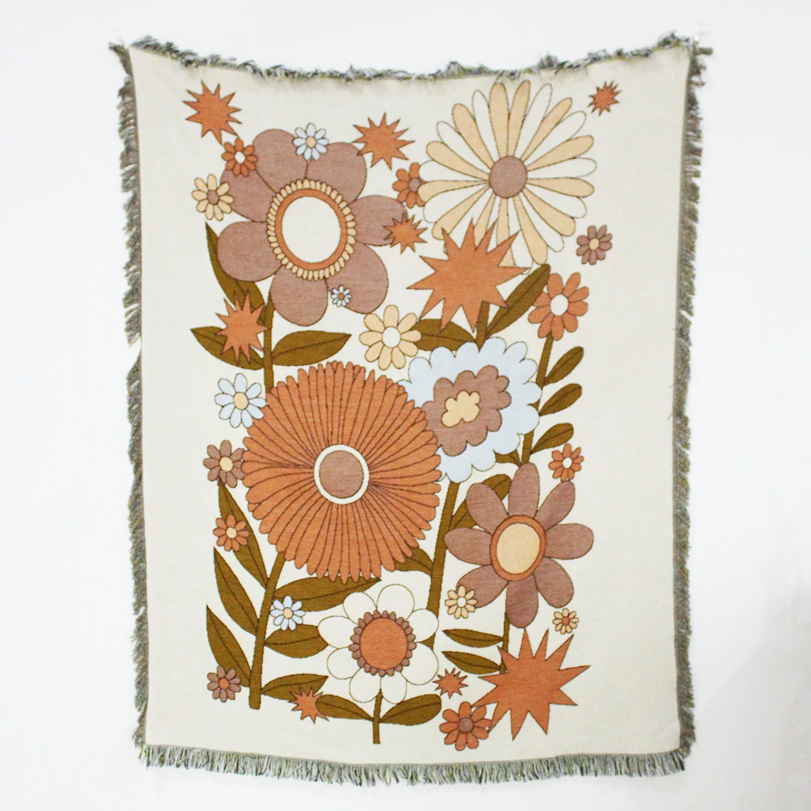 Flower Design Custom Blanket Wall Hanging Tapestry Polyester And Cotton Woven Tapestry