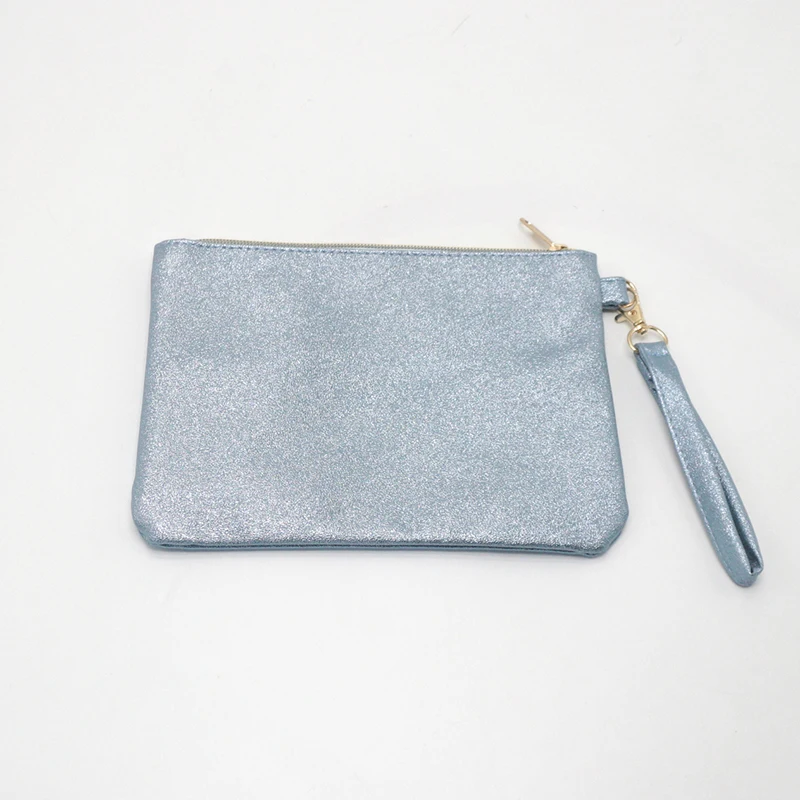 Eco Shiny Leather Cheap Cosmetic Bag Women Makeup Brush Case for Purse Evening Clutch Bag Custom