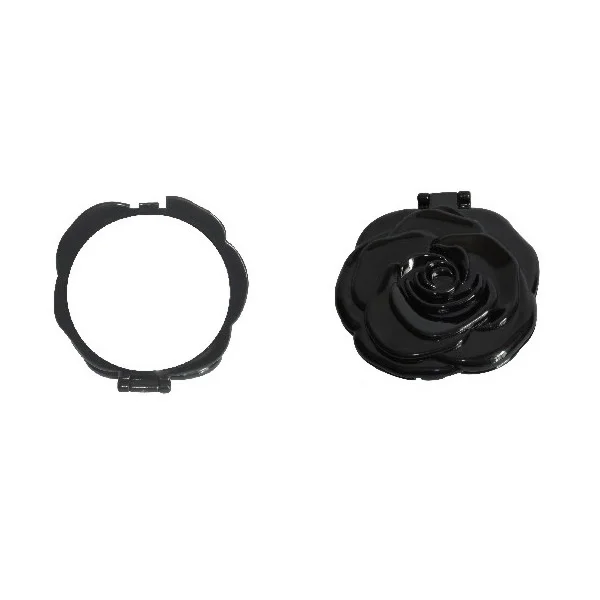Pocket mini Double side round flower design mirror plastic small mirror for lady