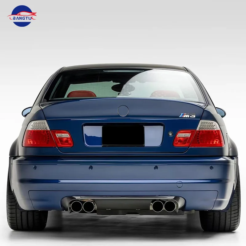 Car Spoiler For BMW 3 Series E46 M3 M3 Sedan 1998-2006 CSL Style ABS  Rear Trunk Lip Wing Carbon Fiber Gloss Black