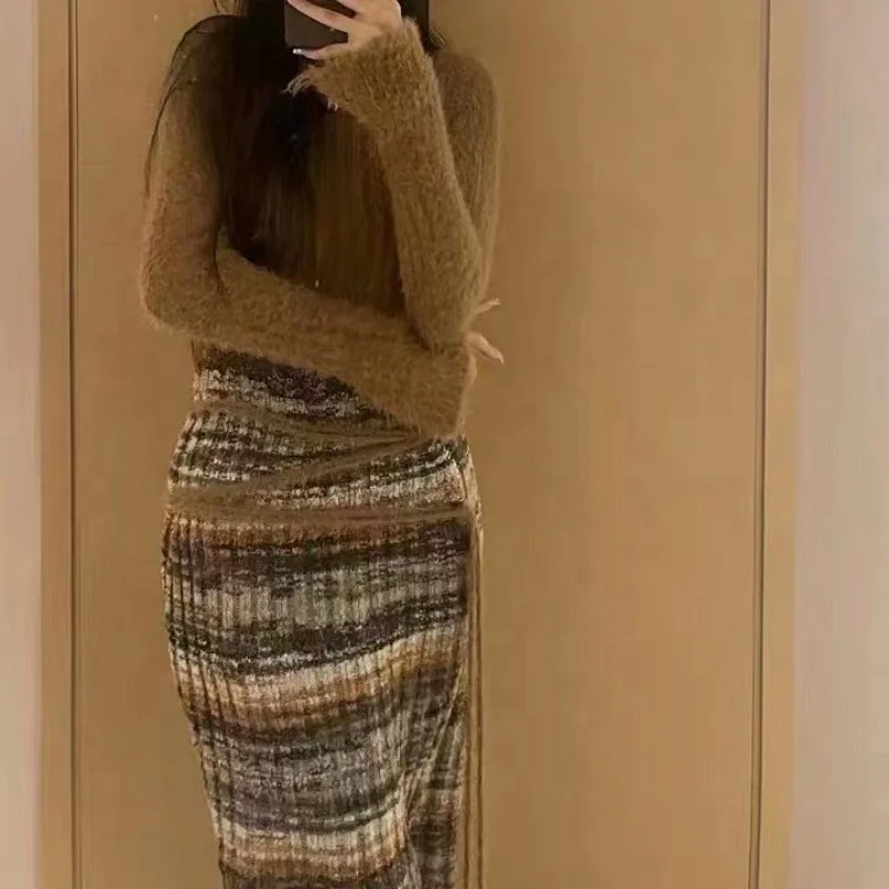 Handwoven DIY Hat Scarf Thread Special Fancy Yarn Oil Colored Yarn 2.2NM/1 Color Gradient Oil Painting Loop Yarn