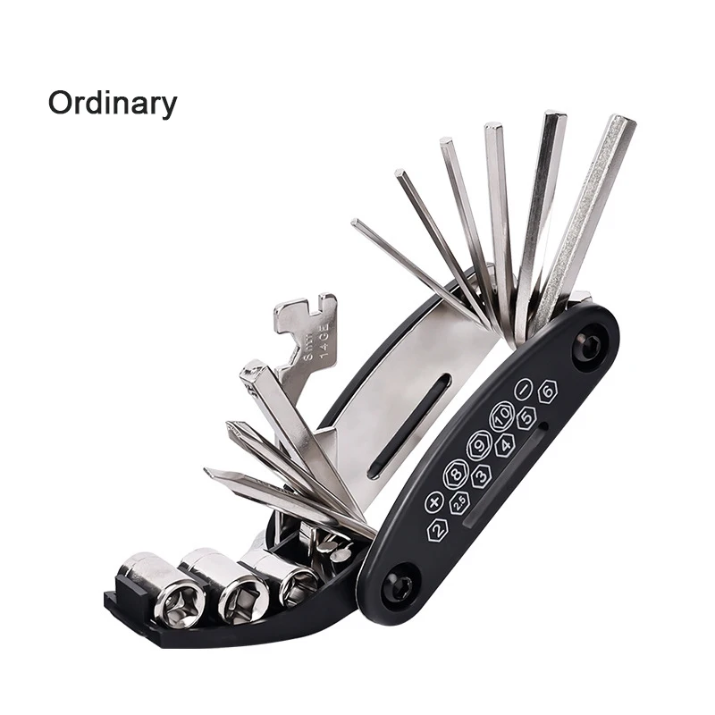 16-in-1 Multi-Usage Bike Bicycle Repair Tool Kit Hex Wrench Nut Tire Repair Hex Allen Key Screwdriver Socket Extension Rod Shop