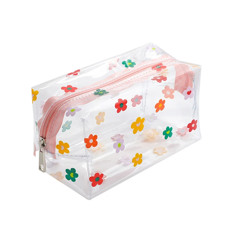 Cute Fruit Transparent PVC Toiletry Cosmetic Makeup Zipper Bag Zip Lock Cosmetic Bag Small Waterproof Toiletry Organizer Pouch