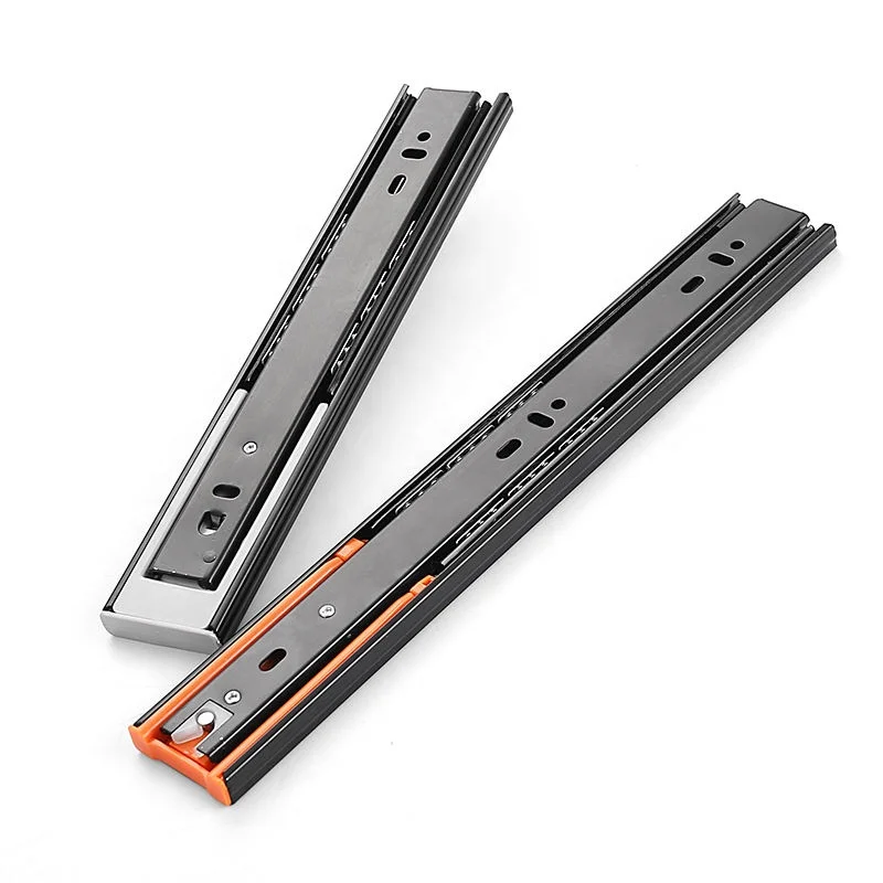 45mm Soft Close Full Extension Drawer Slide Rail Soft Closing Side Runners Mount Drawer Telescopic Channels Jieyang Supplier OEM