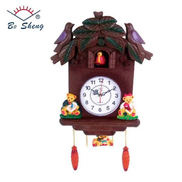Custom Clocks 3d Retro  with Birds Wall Clock Classic Battery High Quality Cuckoo Decorative Wall Clock