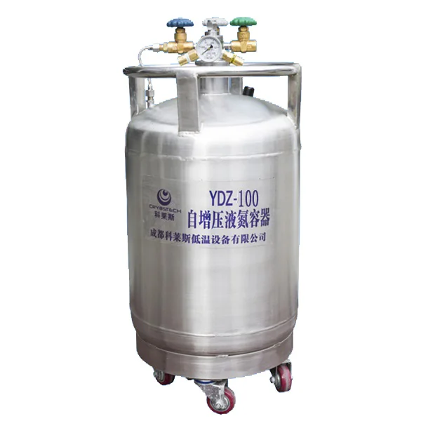 YDZ-100 Liquid Nitrogen Pressure Vessel 100L Liquid Nitrogen Dewar For Sale