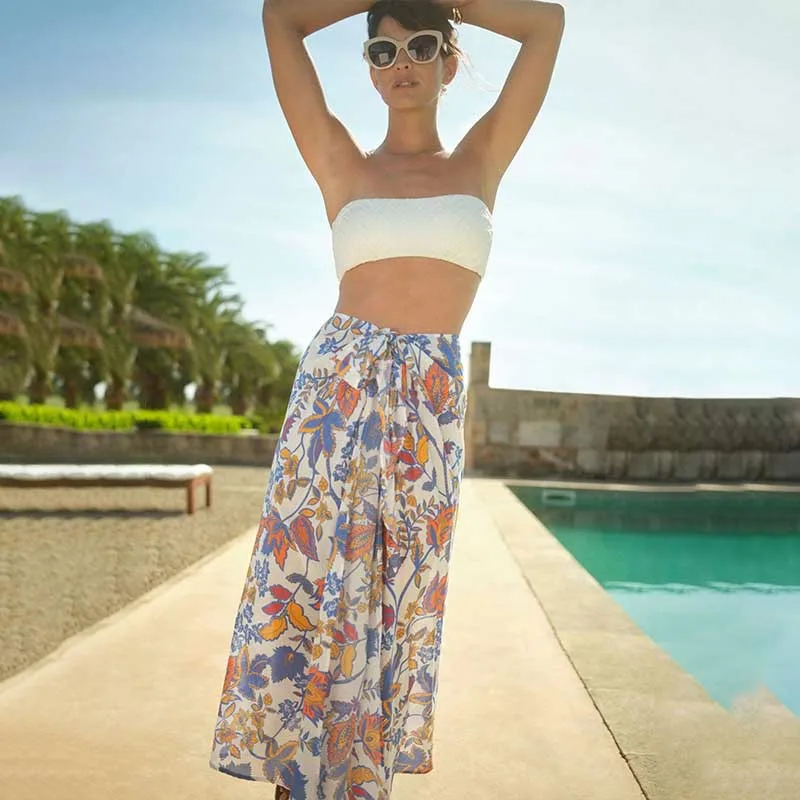 Beach Swimming Wear Customizable Printed Latest Design Sarong Scarf Beach Dress Sarong